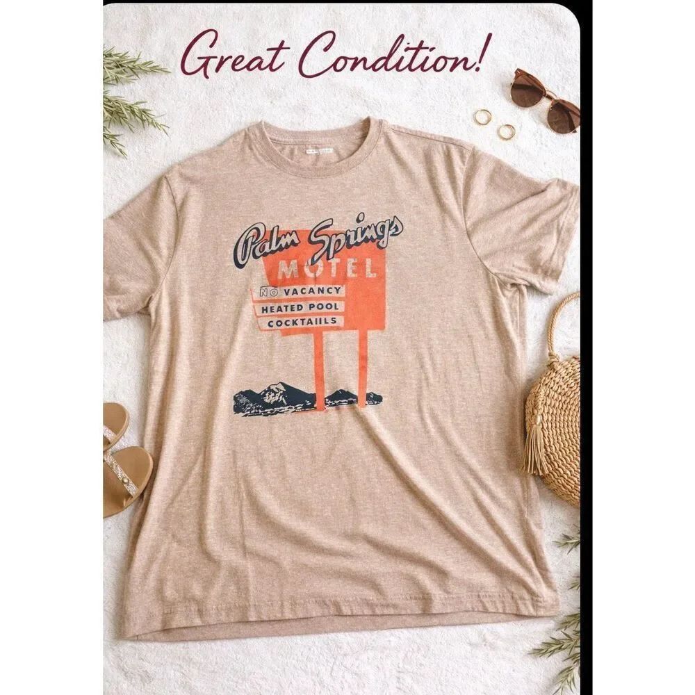Banana Republic Palm Springs Motel Graphic T Shirt Sz L
